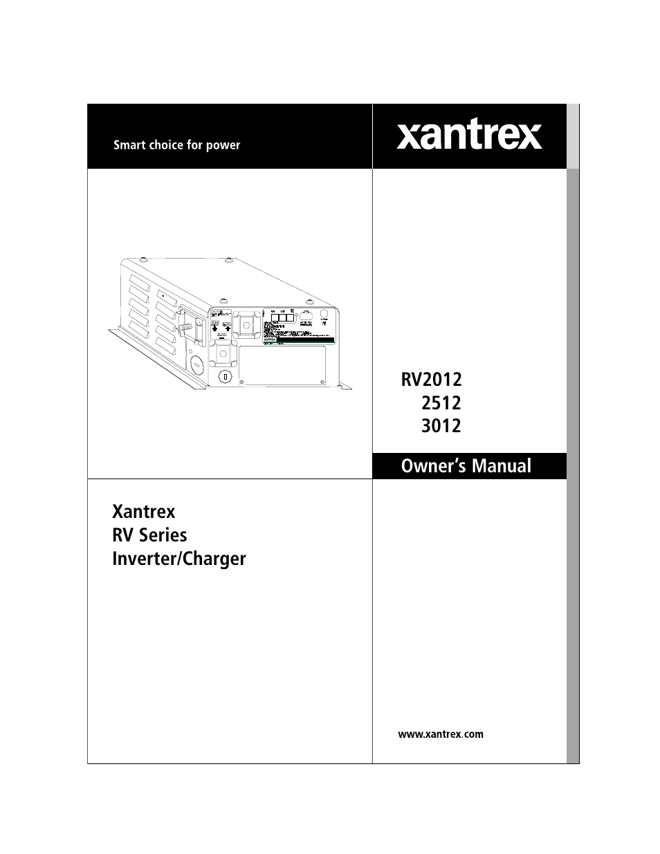 Xantrex Technology RV2012 User Manual | 44 pages