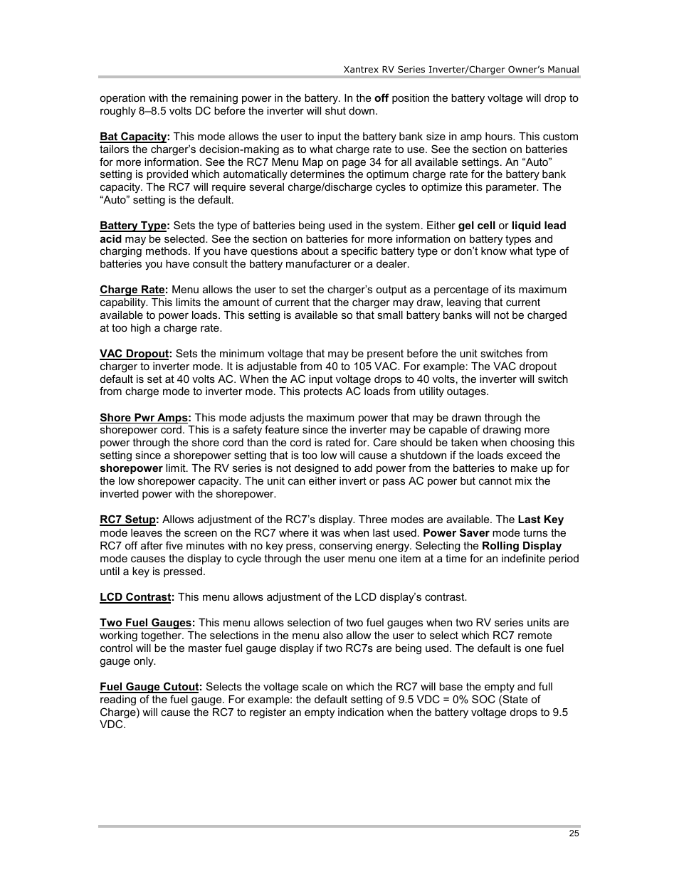 Xantrex Technology RV2012 User Manual | Page 30 / 44
