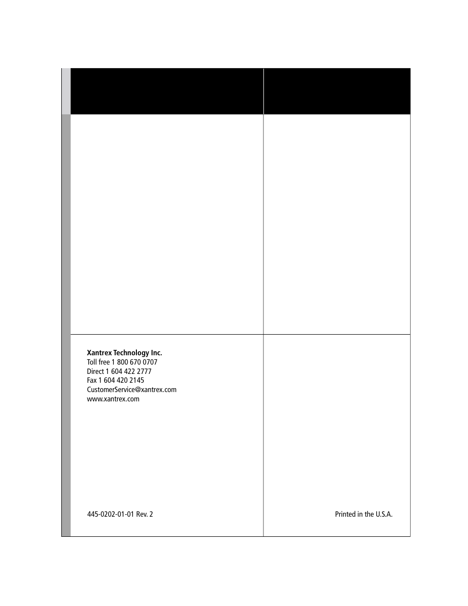 Xantrex Technology RV2012 User Manual | Page 44 / 44