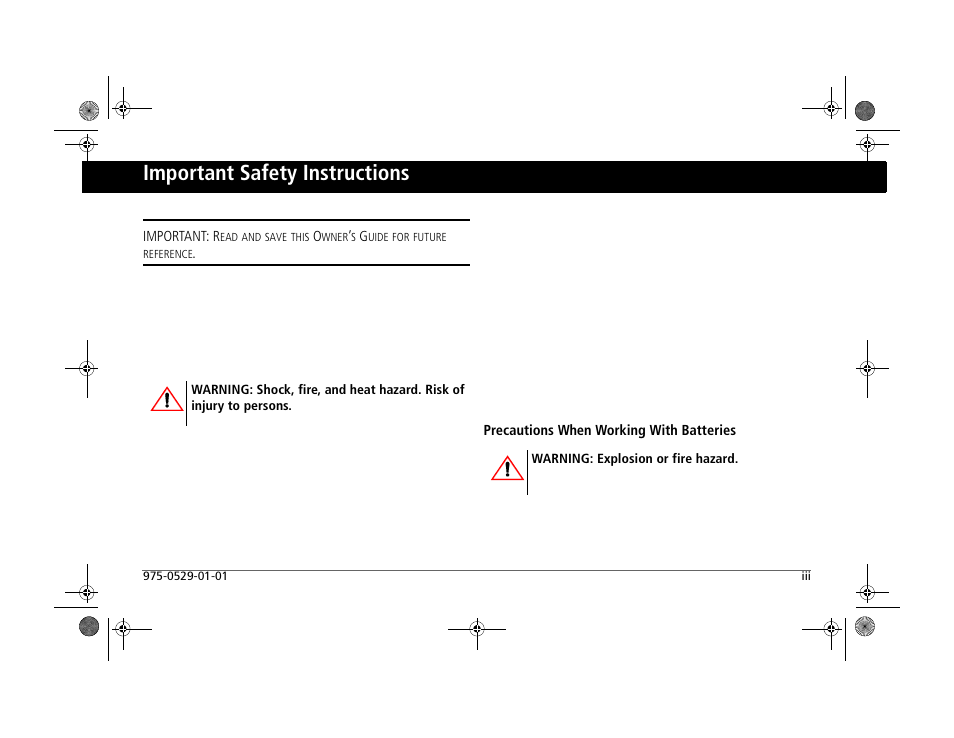 Important safety instructions | Xantrex Technology PROWATT SW SW 2000 User Manual | Page 5 / 38