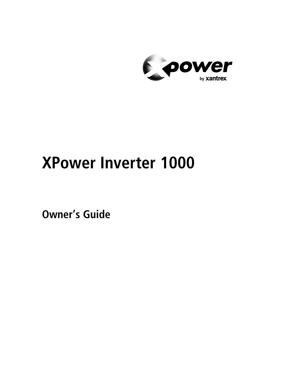Xpower inverter 1000 | Xantrex Technology 1000 User Manual | Page 2 / 66