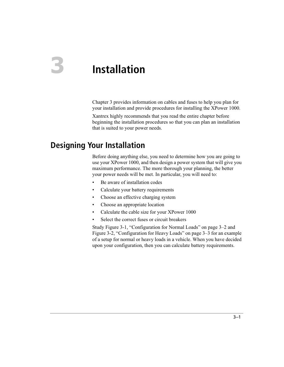 Installation considerations, Installation overview, Installation | Designing your installation | Xantrex Technology 1000 User Manual | Page 20 / 66