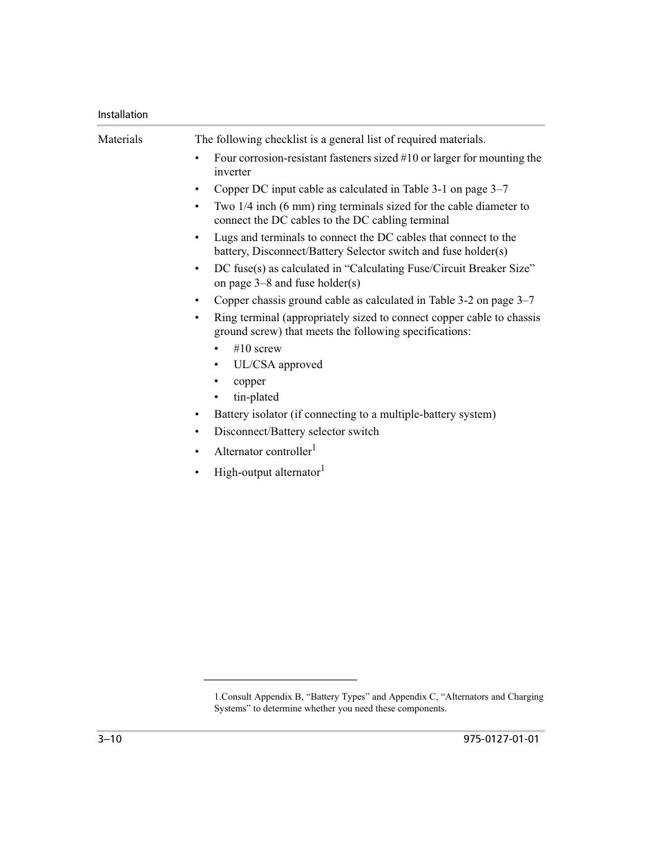 Required materials | Xantrex Technology 1000 User Manual | Page 29 / 66