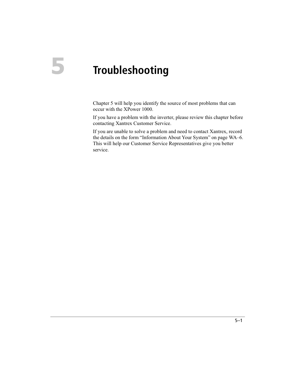 Troubleshooting | Xantrex Technology 1000 User Manual | Page 42 / 66