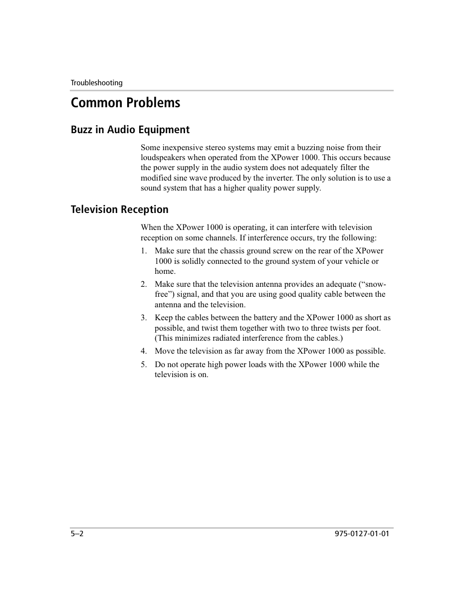 Common problems | Xantrex Technology 1000 User Manual | Page 43 / 66