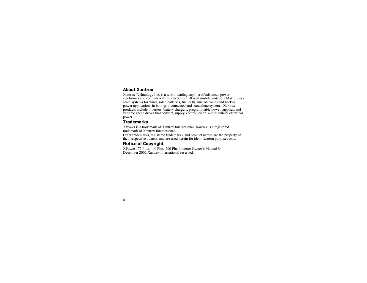 Xantrex Technology 175 PLUS User Manual | Page 3 / 52
