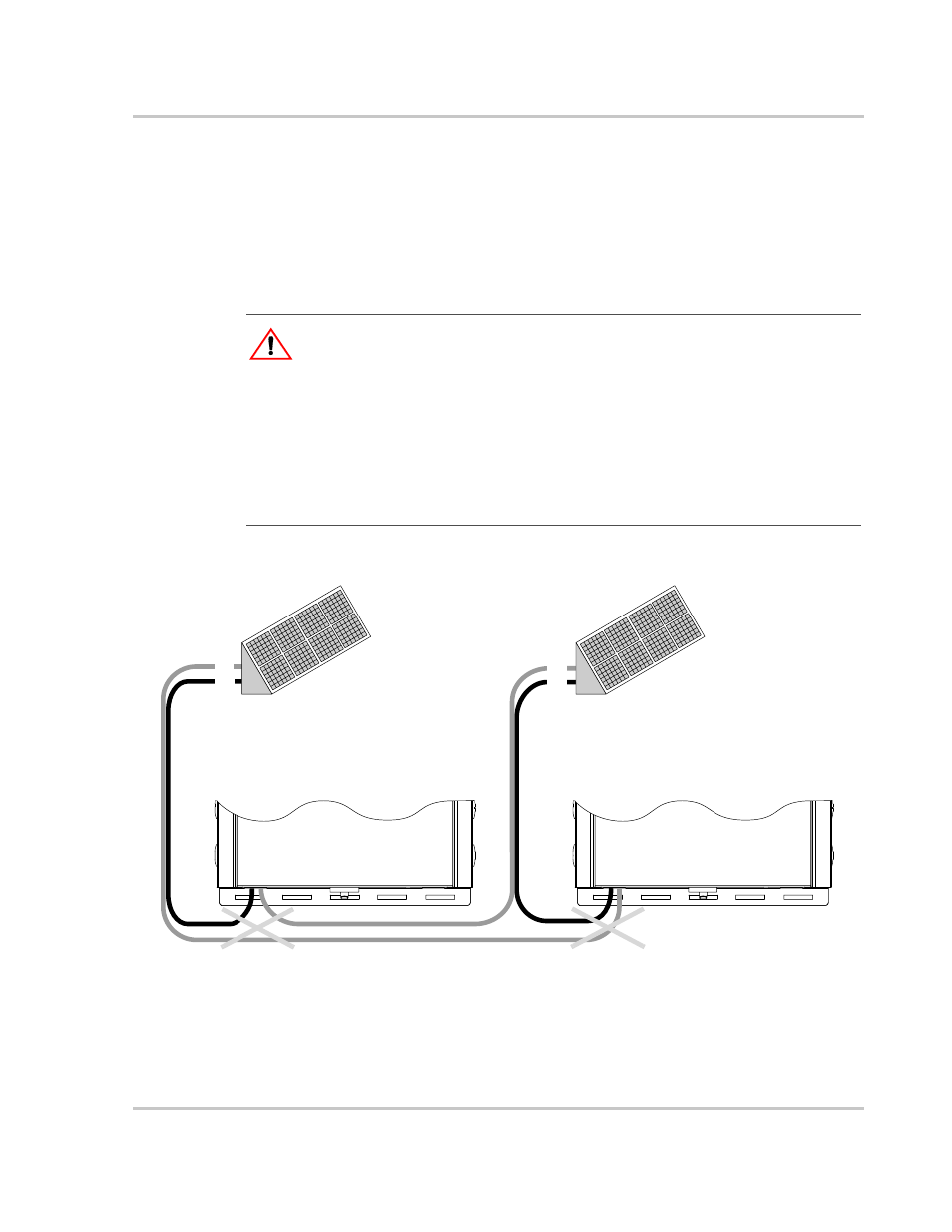 Dc wiring for multiple inverters, Warning: shock hazard and equipment failure | Xantrex Technology GT5.0-NA User Manual | Page 35 / 84