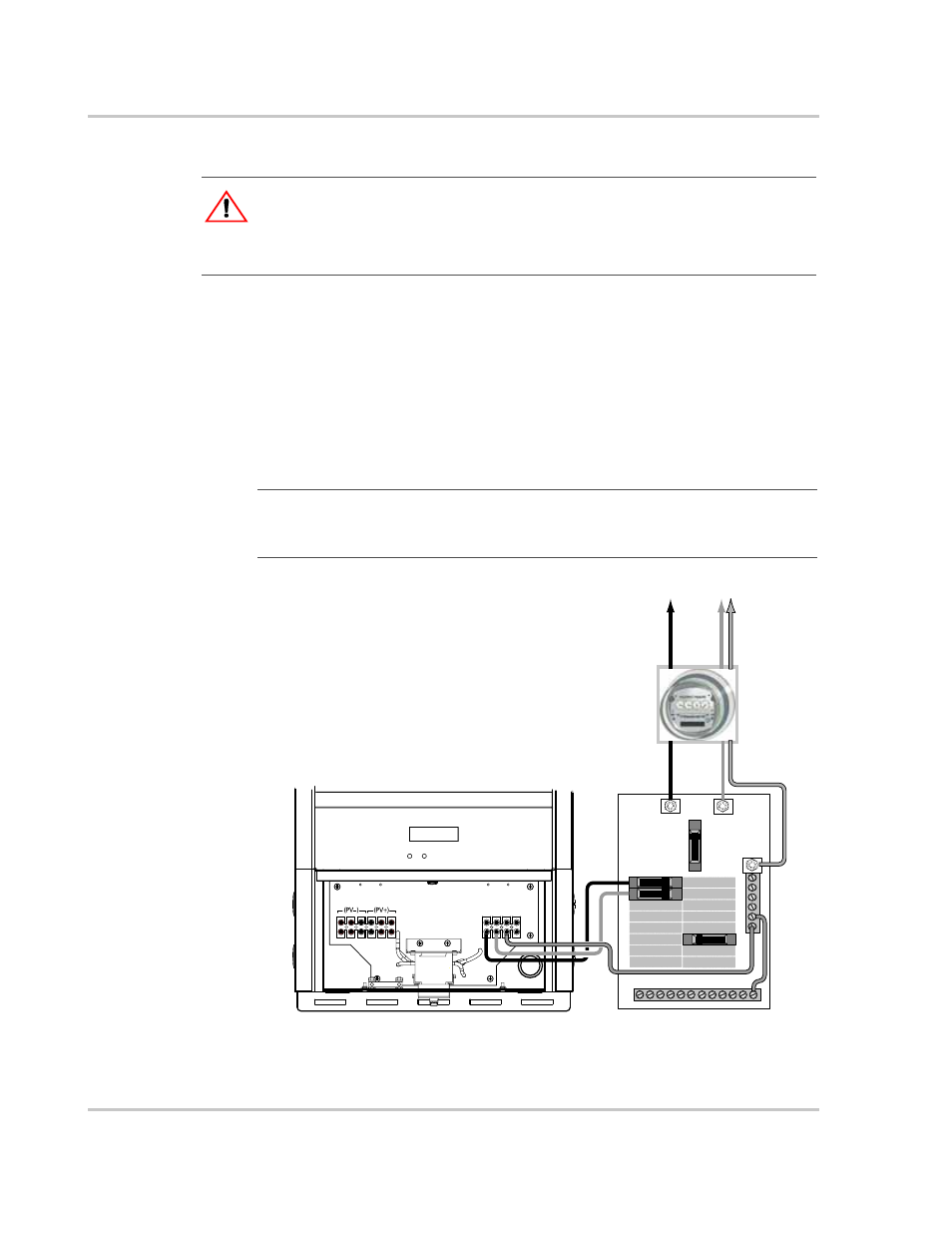 Connecting the ac wiring, Warning: shock hazard | Xantrex Technology GT5.0-NA User Manual | Page 36 / 84