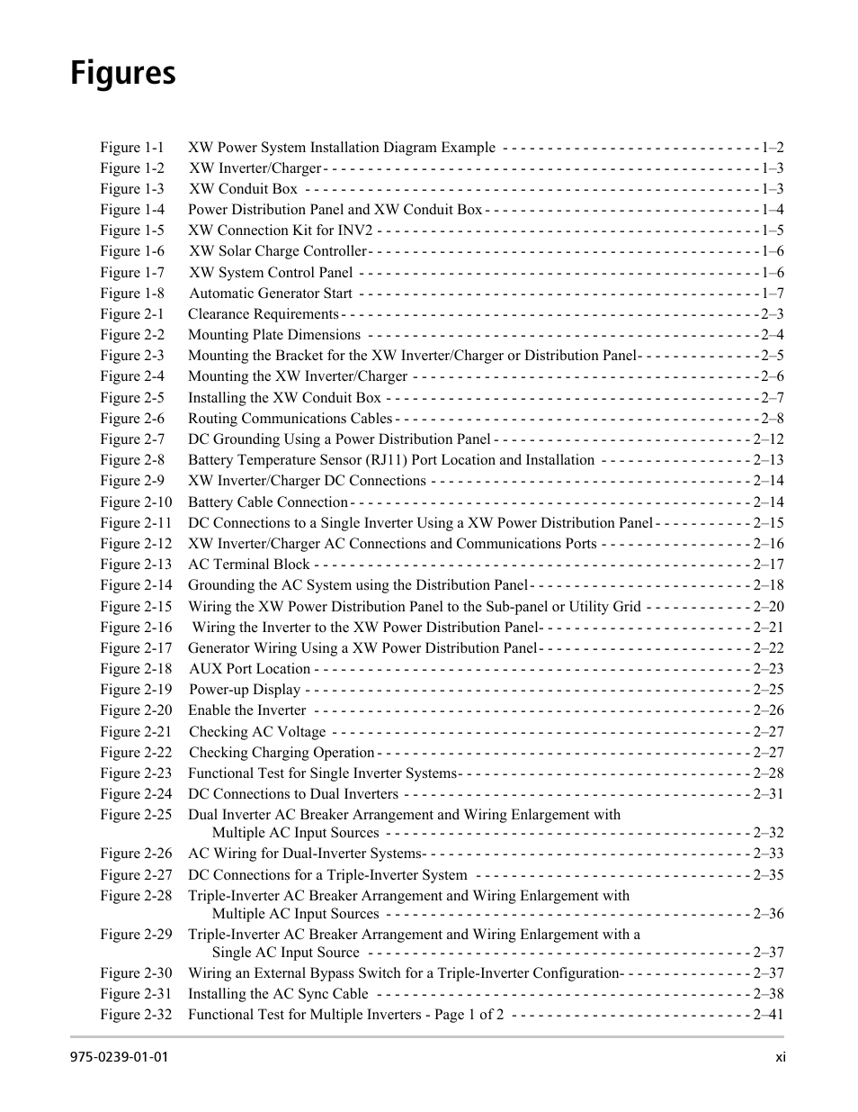 Figures | Xantrex Technology XW4024-120/240-60 User Manual | Page 13 / 136