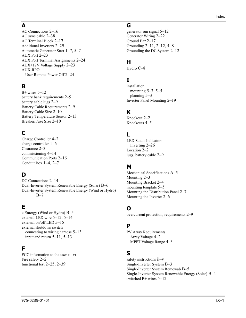 Xantrex Technology XW4024-120/240-60 User Manual | Page 133 / 136