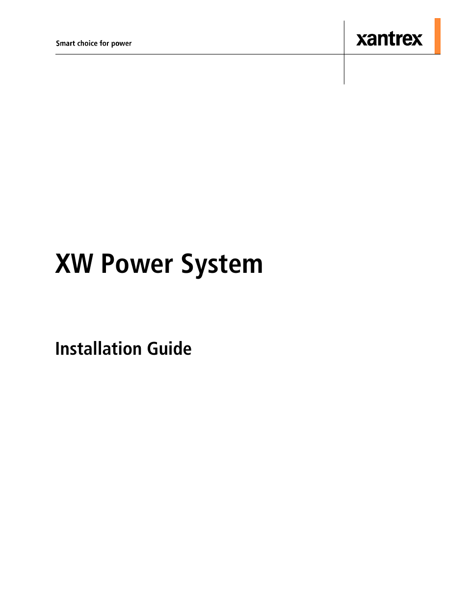 Xw power system | Xantrex Technology XW4024-120/240-60 User Manual | Page 3 / 136