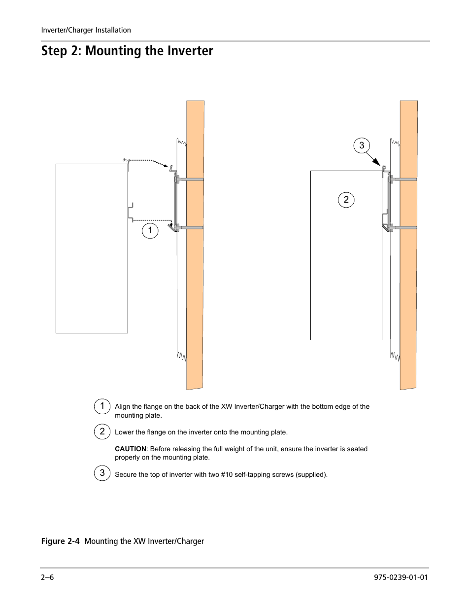 Step 2: mounting the inverter | Xantrex Technology XW4024-120/240-60 User Manual | Page 30 / 136