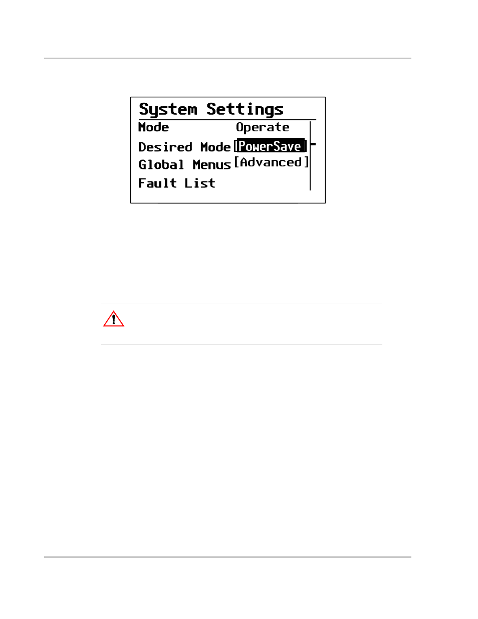 Safe mode, Safe mode –8, Figure 2-4 | Power save mode –8, Operate [advanced | Xantrex Technology MS2000 User Manual | Page 38 / 126