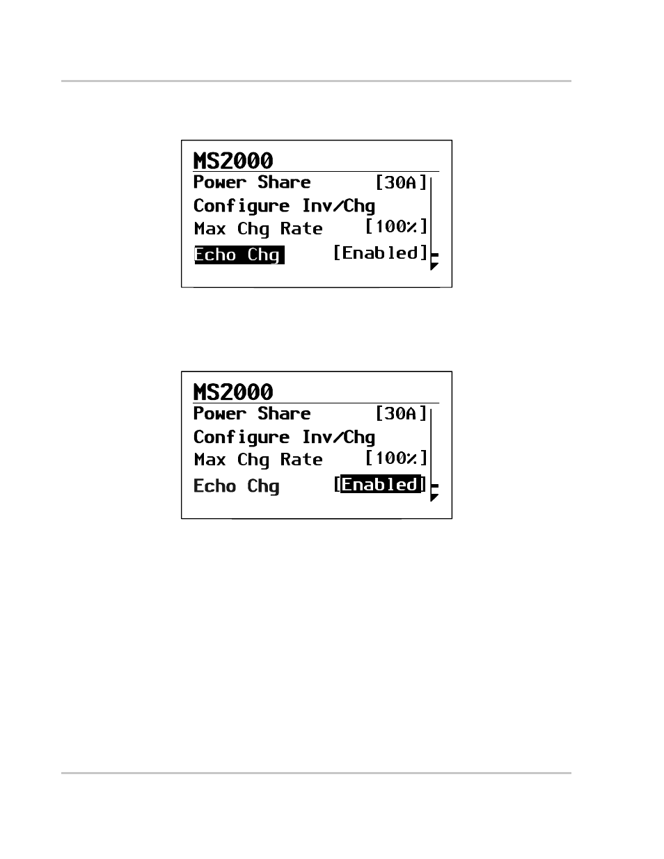 Figure 2-9, Echo charger –16, Figure 2-10 echo charger enabled –16 | Xantrex Technology MS2000 User Manual | Page 46 / 126