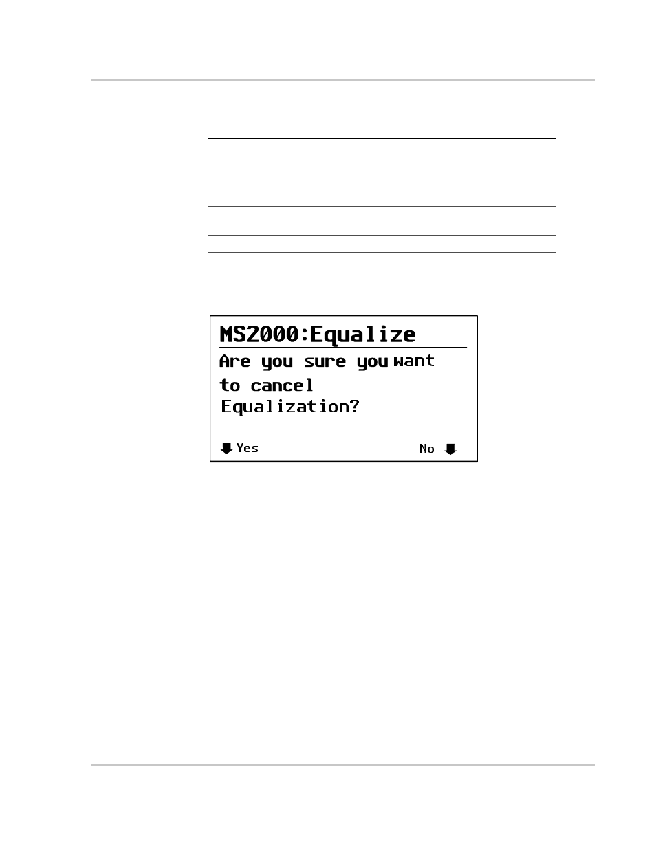 Figure 2-15 equalize cancellation warning –21, Want equalization | Xantrex Technology MS2000 User Manual | Page 51 / 126