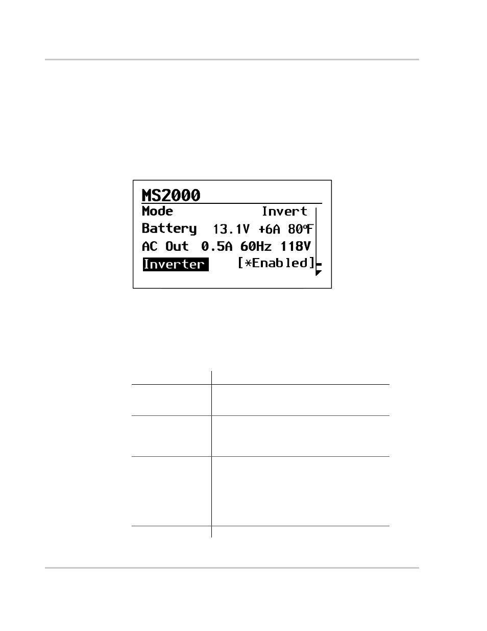 Ms2000 device menu, Mode, Ms2000 | Mode –8, Figure 3-7, Invert mode - basic menu –8, Invert [*enabled | Xantrex Technology MS2000 User Manual | Page 62 / 126