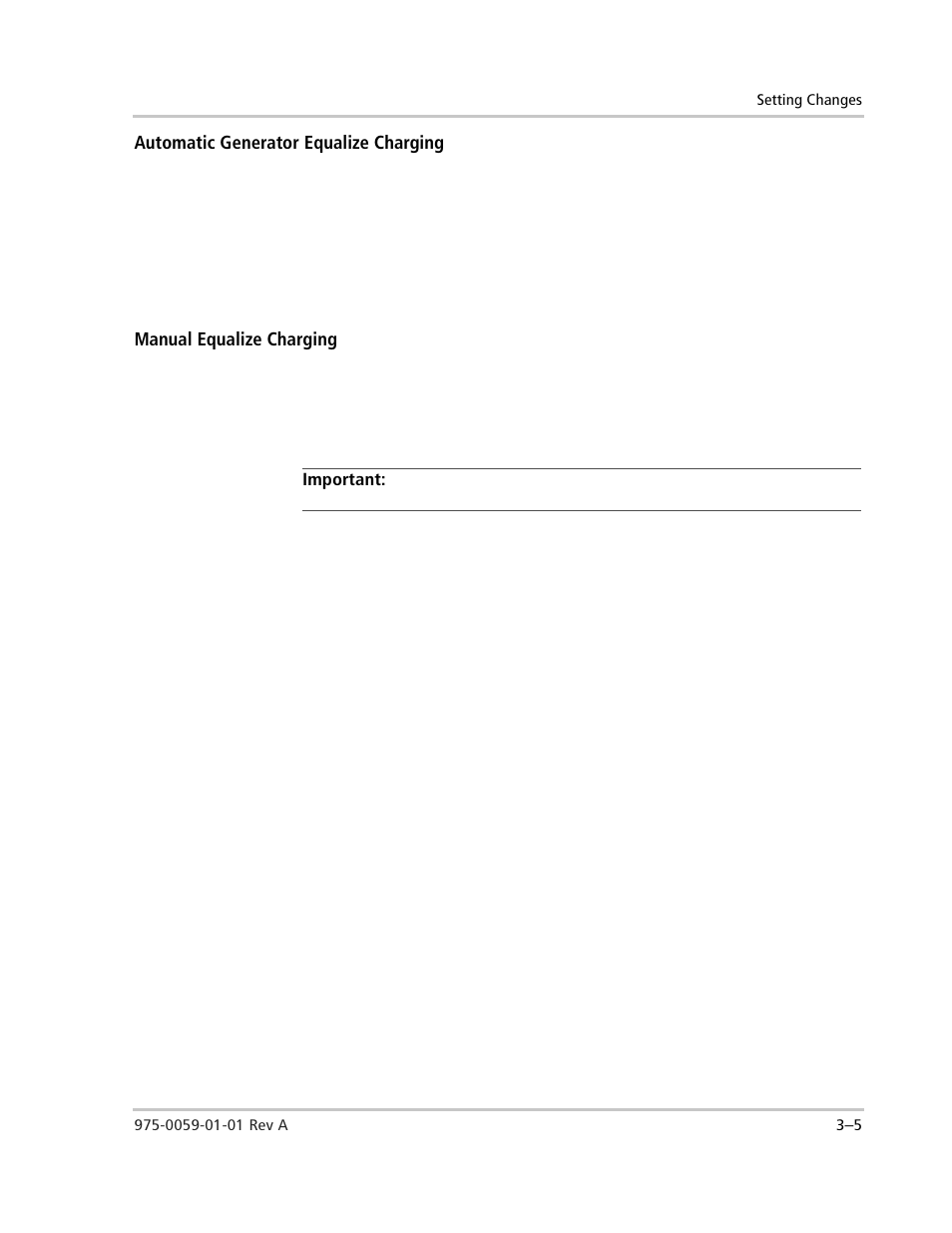 Automatic generator equalize charging, Manual equalize charging, Important | Xantrex Technology power Inverter Stacking User Manual | Page 41 / 50