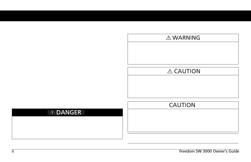 About this guide | Xantrex Technology FREEDOM SW 3000 User Manual | Page 4 / 86