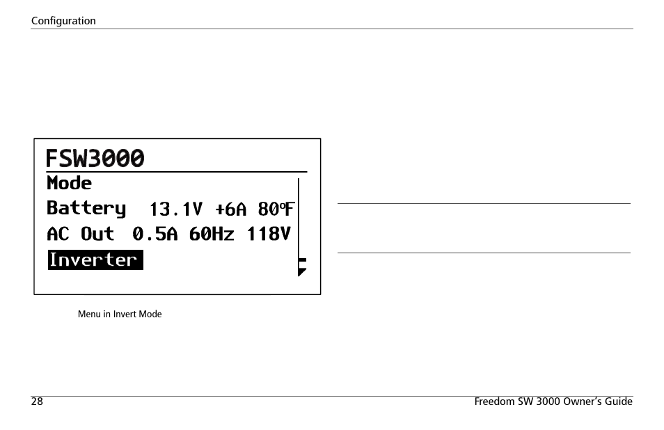 Invert [*enabled | Xantrex Technology FREEDOM SW 3000 User Manual | Page 42 / 86