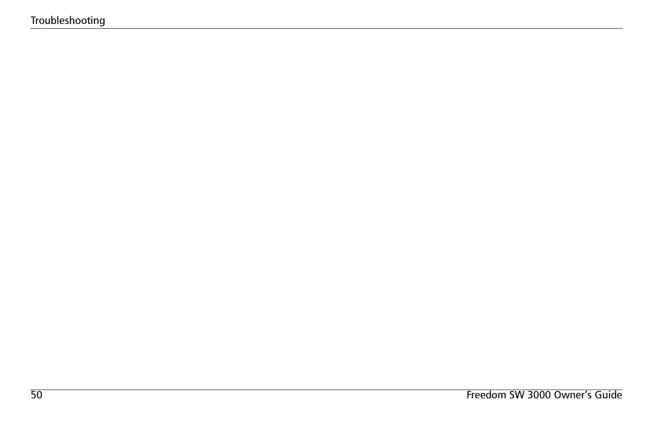 Fault messages | Xantrex Technology FREEDOM SW 3000 User Manual | Page 64 / 86