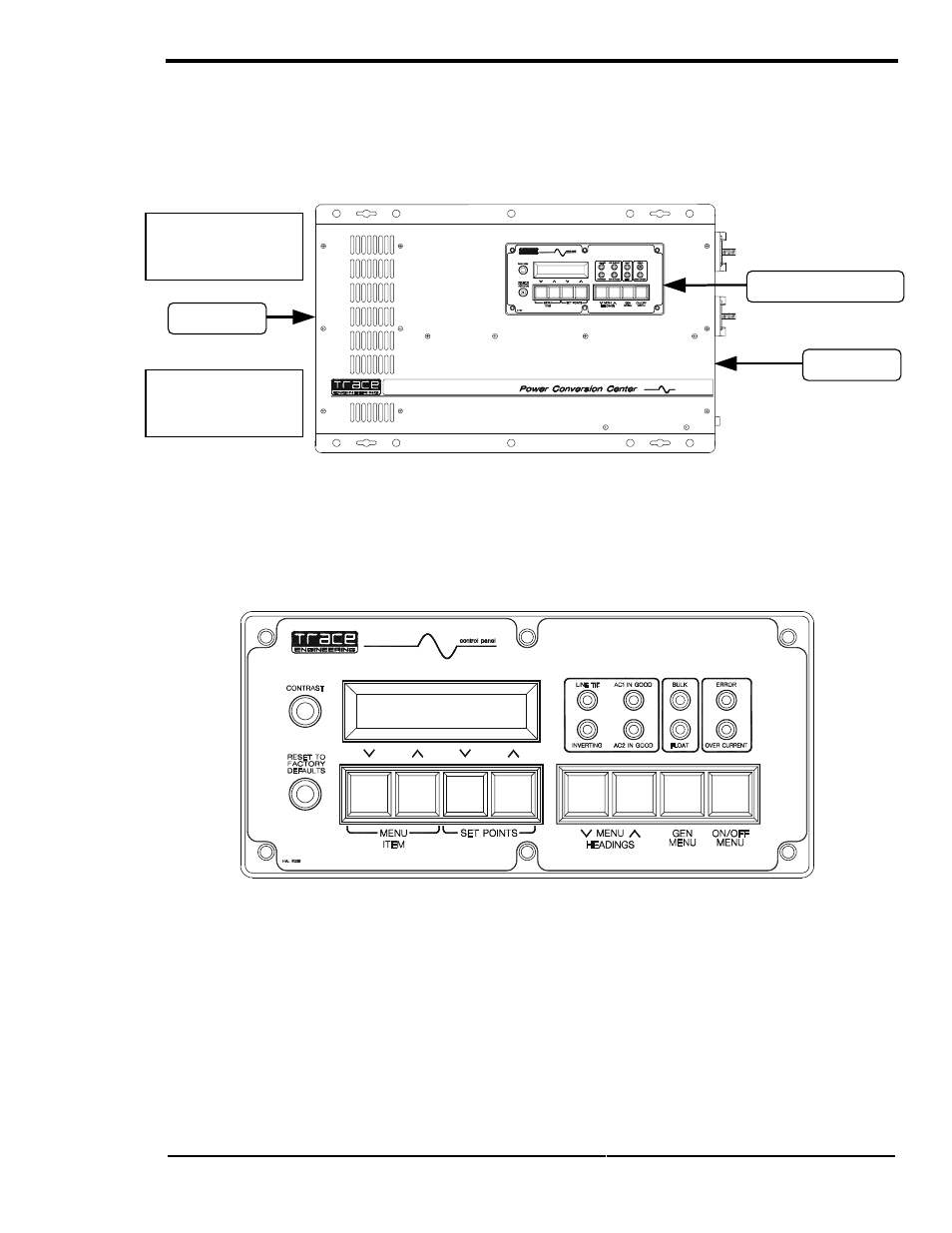 Controls, indicators and components, Control panel, Page 9 | Display | Xantrex Technology SW Series User Manual | Page 17 / 152