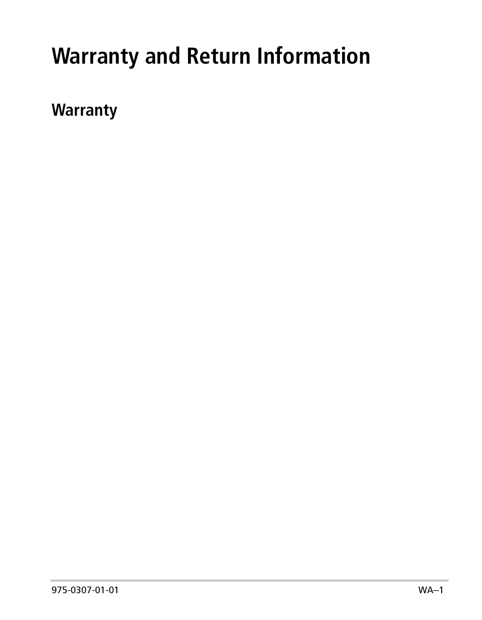 Warranty and return information, Warranty | Xantrex Technology XW User Manual | Page 115 / 124