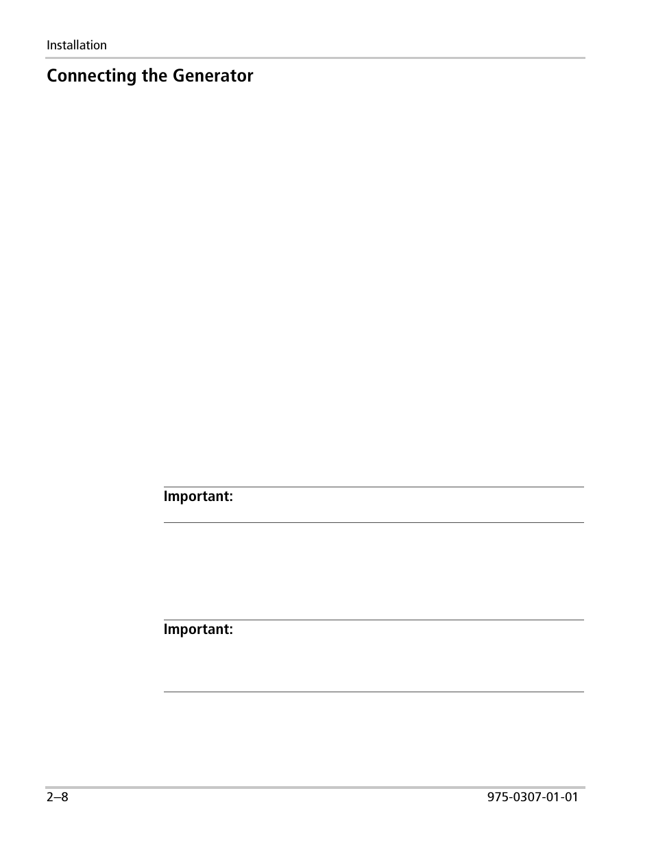 Connecting the generator | Xantrex Technology XW User Manual | Page 30 / 124