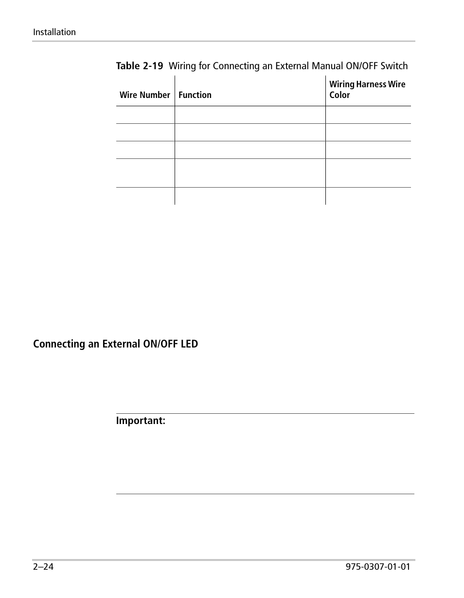 Connecting an external on/off led | Xantrex Technology XW User Manual | Page 46 / 124