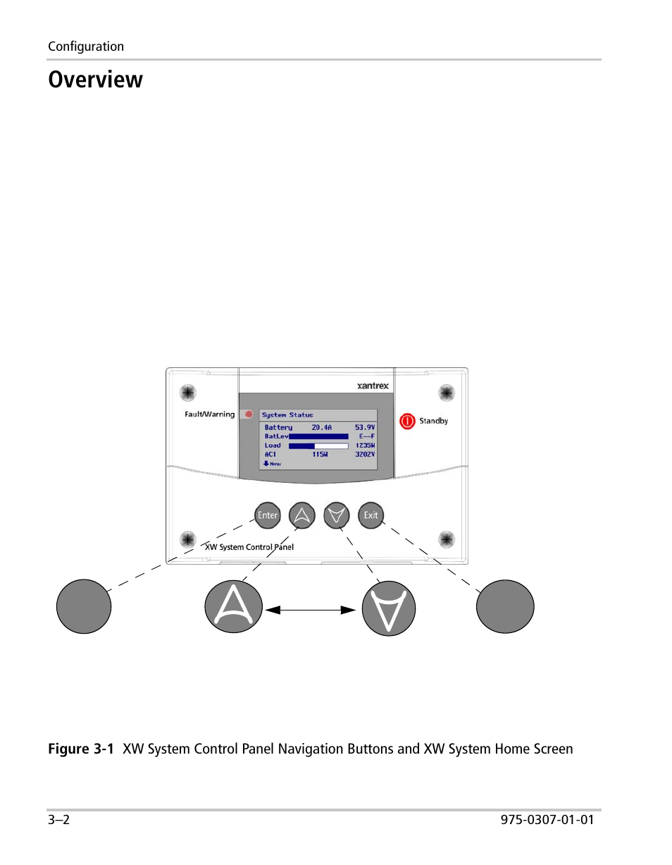 Overview, Exit, Enter | Xantrex Technology XW User Manual | Page 52 / 124