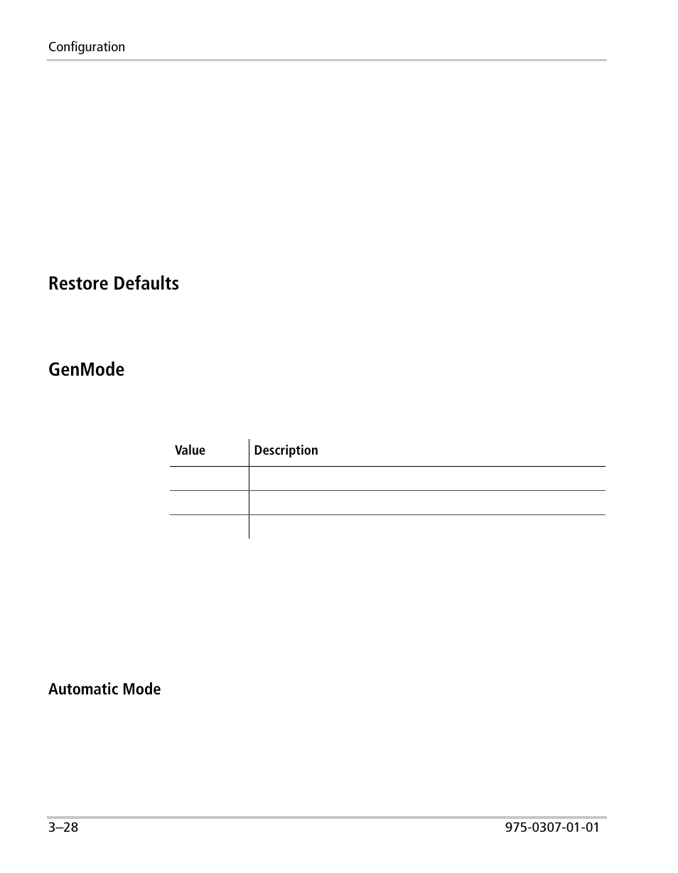 Restore defaults, Genmode | Xantrex Technology XW User Manual | Page 78 / 124