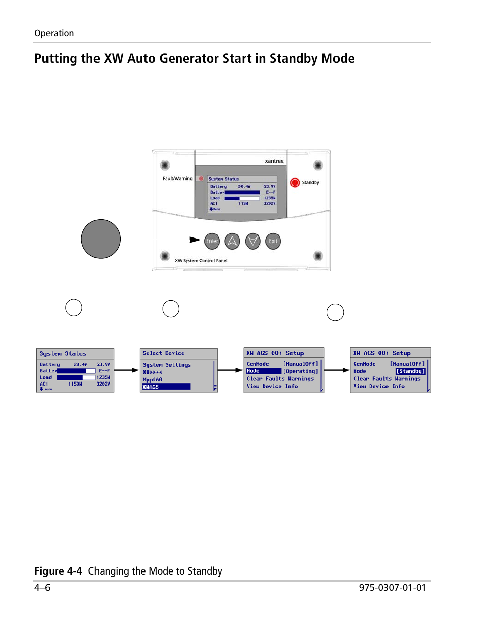 Enter | Xantrex Technology XW User Manual | Page 90 / 124