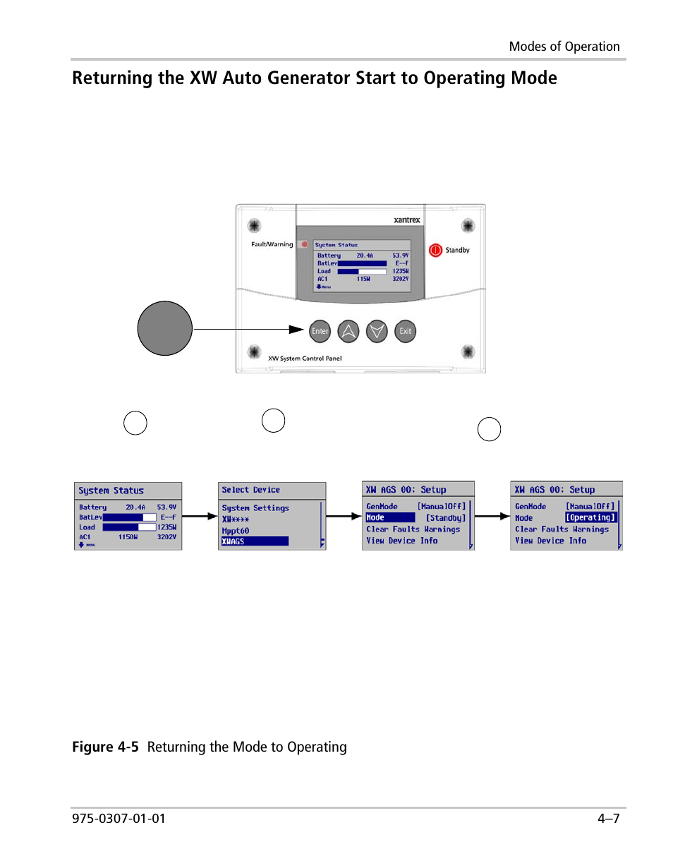 Enter | Xantrex Technology XW User Manual | Page 91 / 124