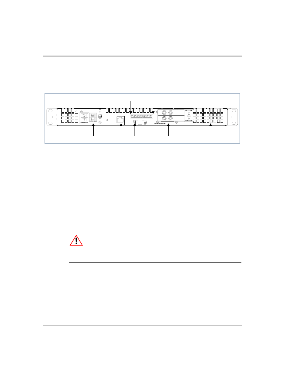 Introduction, Figure 2-3, Rack mount frame rear view –4 | Warning | Xantrex Technology XDI2048 User Manual | Page 24 / 92