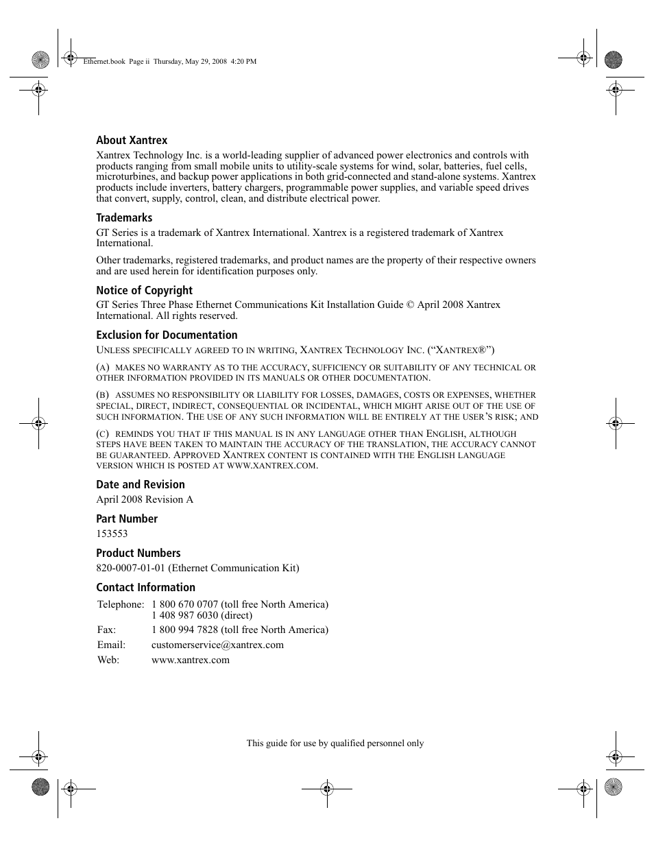 Xantrex Technology GT Series User Manual | Page 4 / 26