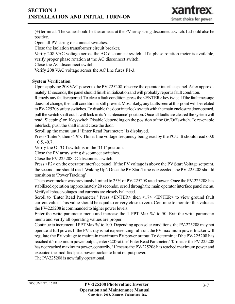 Xantrex Technology PV-225208 User Manual | Page 15 / 47
