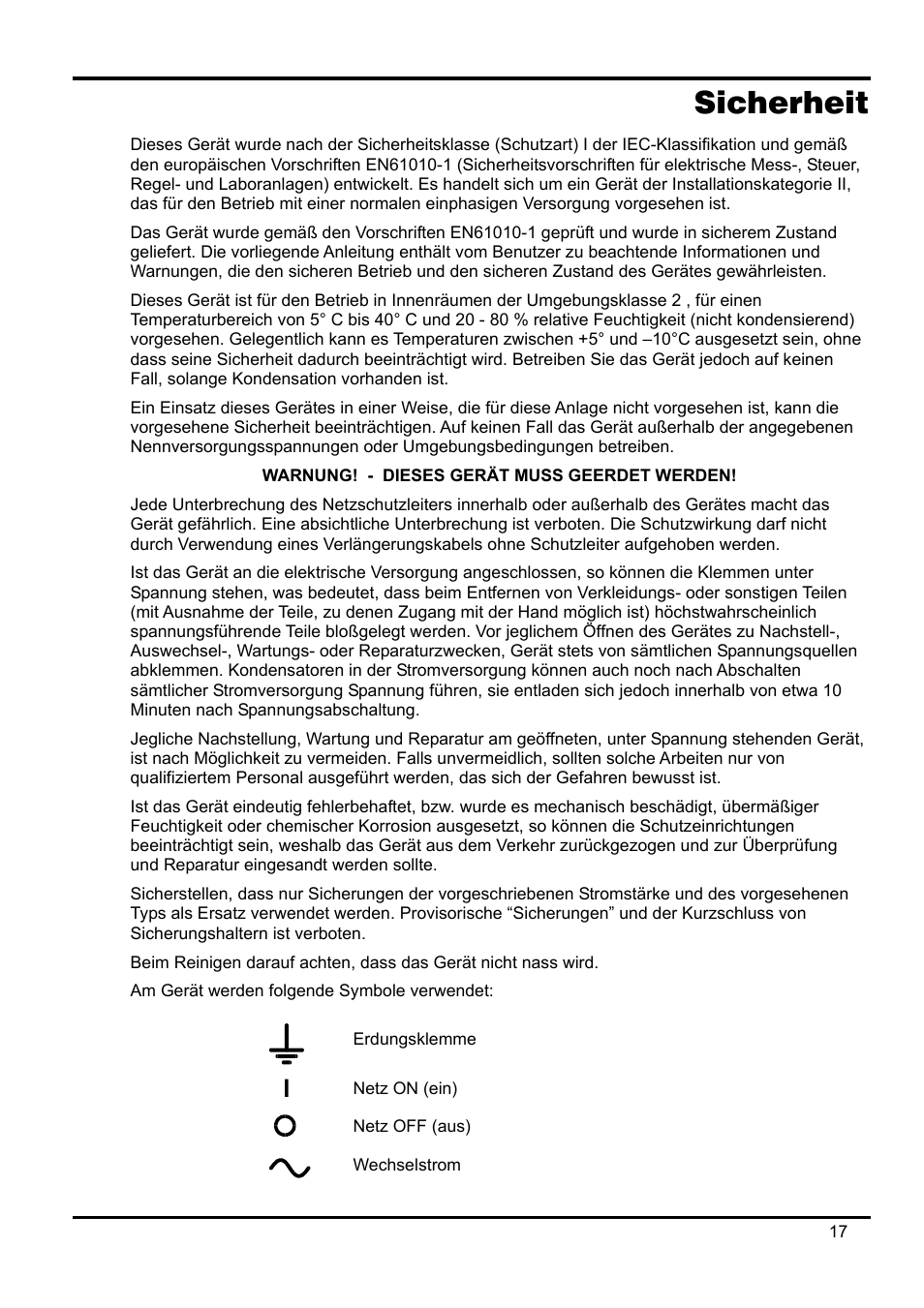 Sicherheit | Xantrex Technology XPF 35-10 User Manual | Page 20 / 40