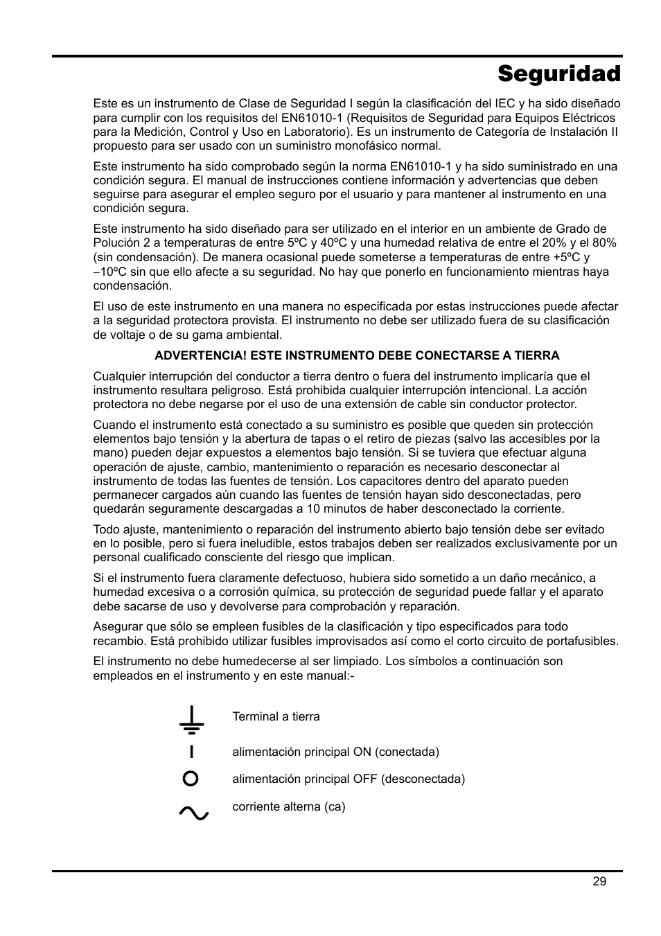 Seguridad | Xantrex Technology XPF 35-10 User Manual | Page 32 / 40