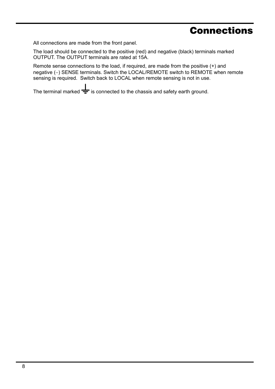Connections | Xantrex Technology XPF 35-10 User Manual | Page 9 / 40