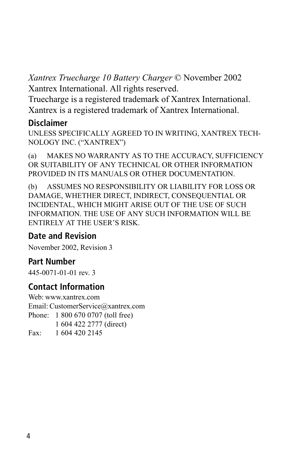 Xantrex Technology TC10 User Manual | Page 4 / 26