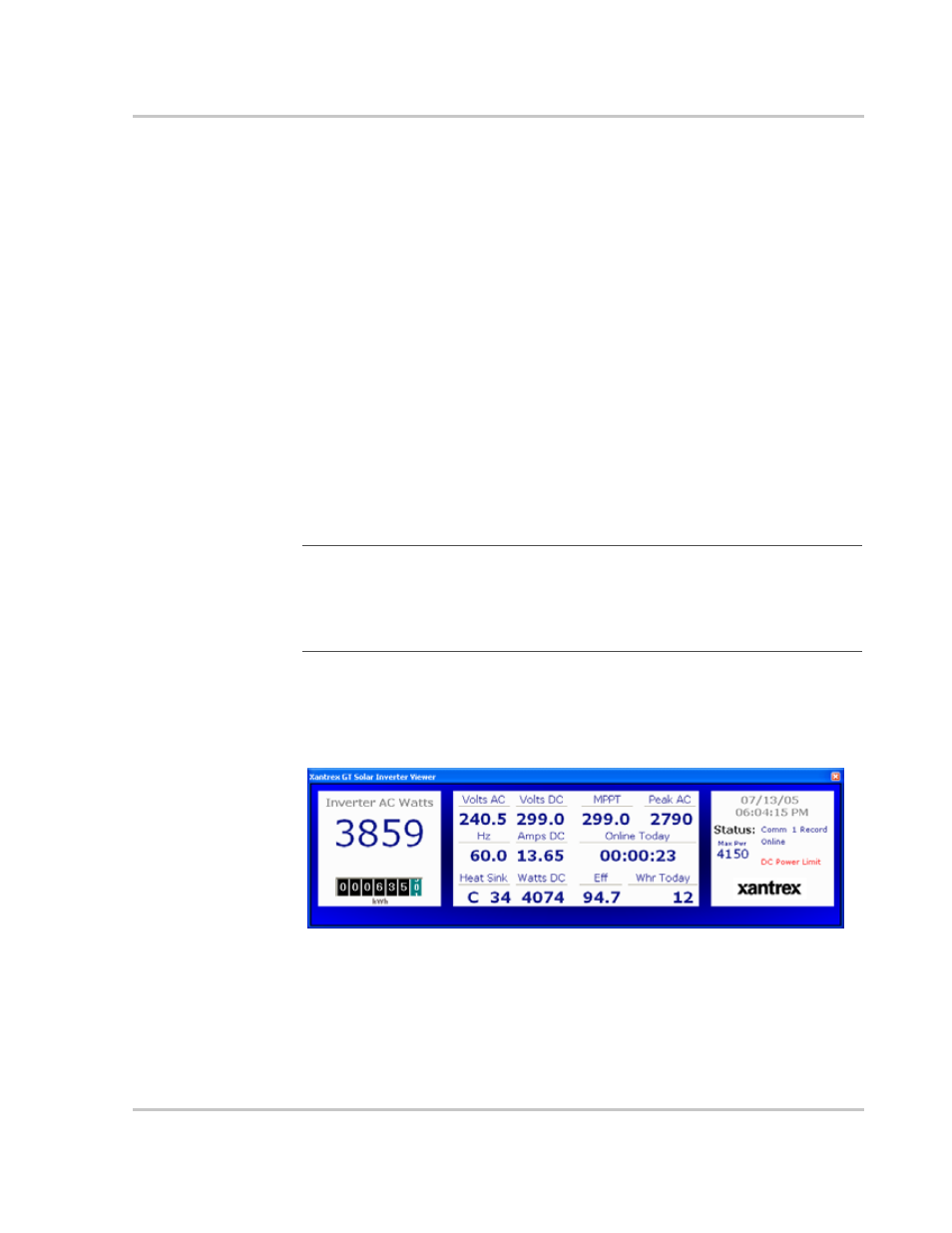 Figure 3-11 gt-view display –13 | Xantrex Technology GT 2.5-DE User Manual | Page 49 / 84