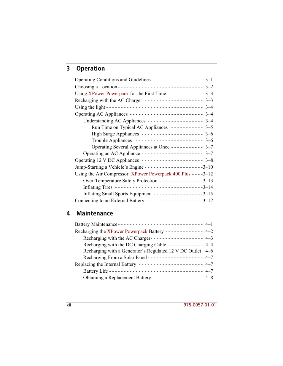 3operation, 4maintenance | Xantrex Technology 200 User Manual | Page 14 / 76