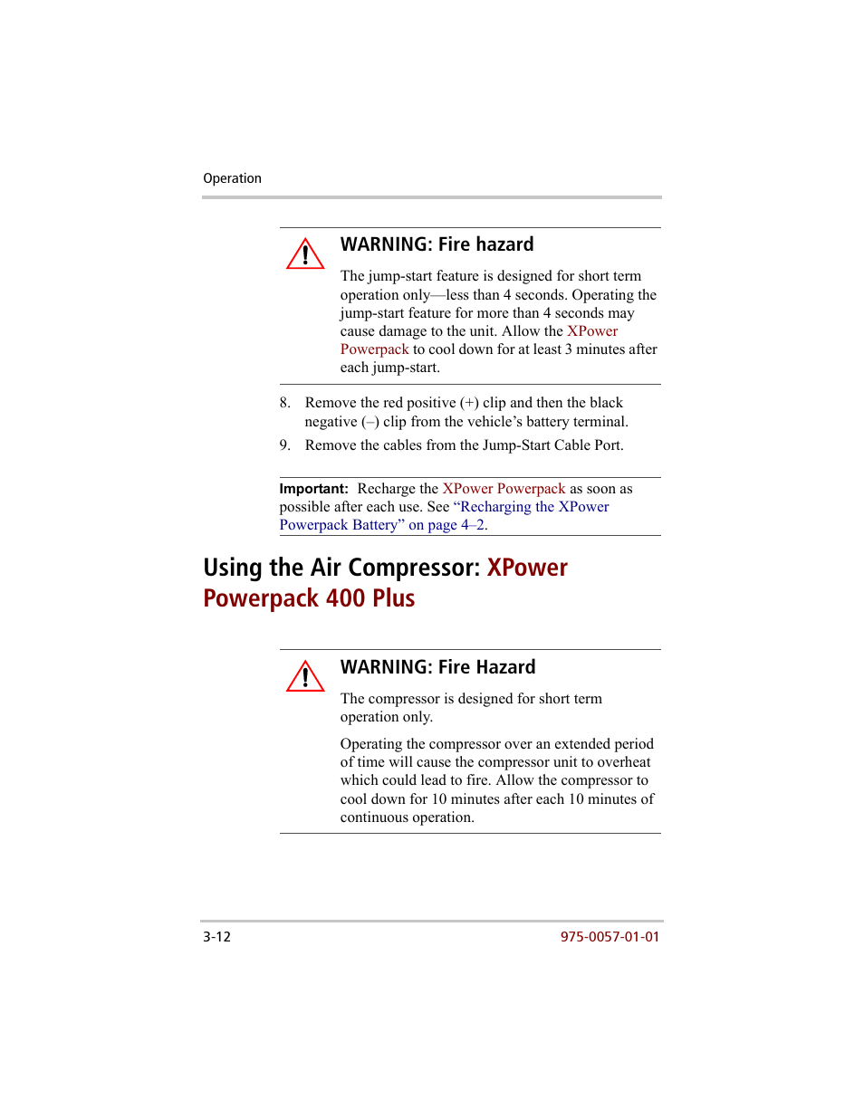 Using the air compressor | Xantrex Technology 200 User Manual | Page 38 / 76