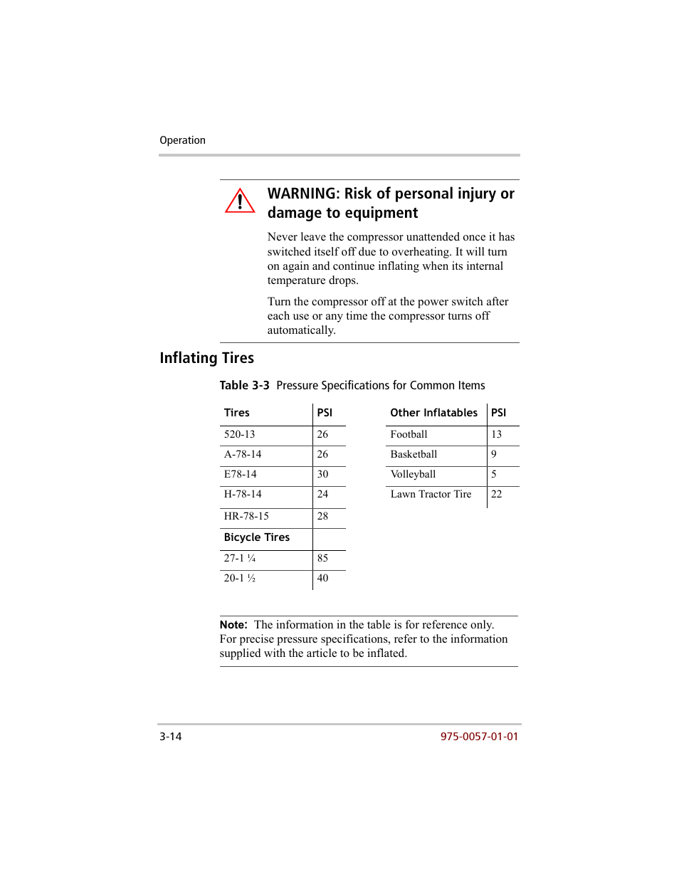 Inflating tires, Inflating tires –14 | Xantrex Technology 200 User Manual | Page 40 / 76