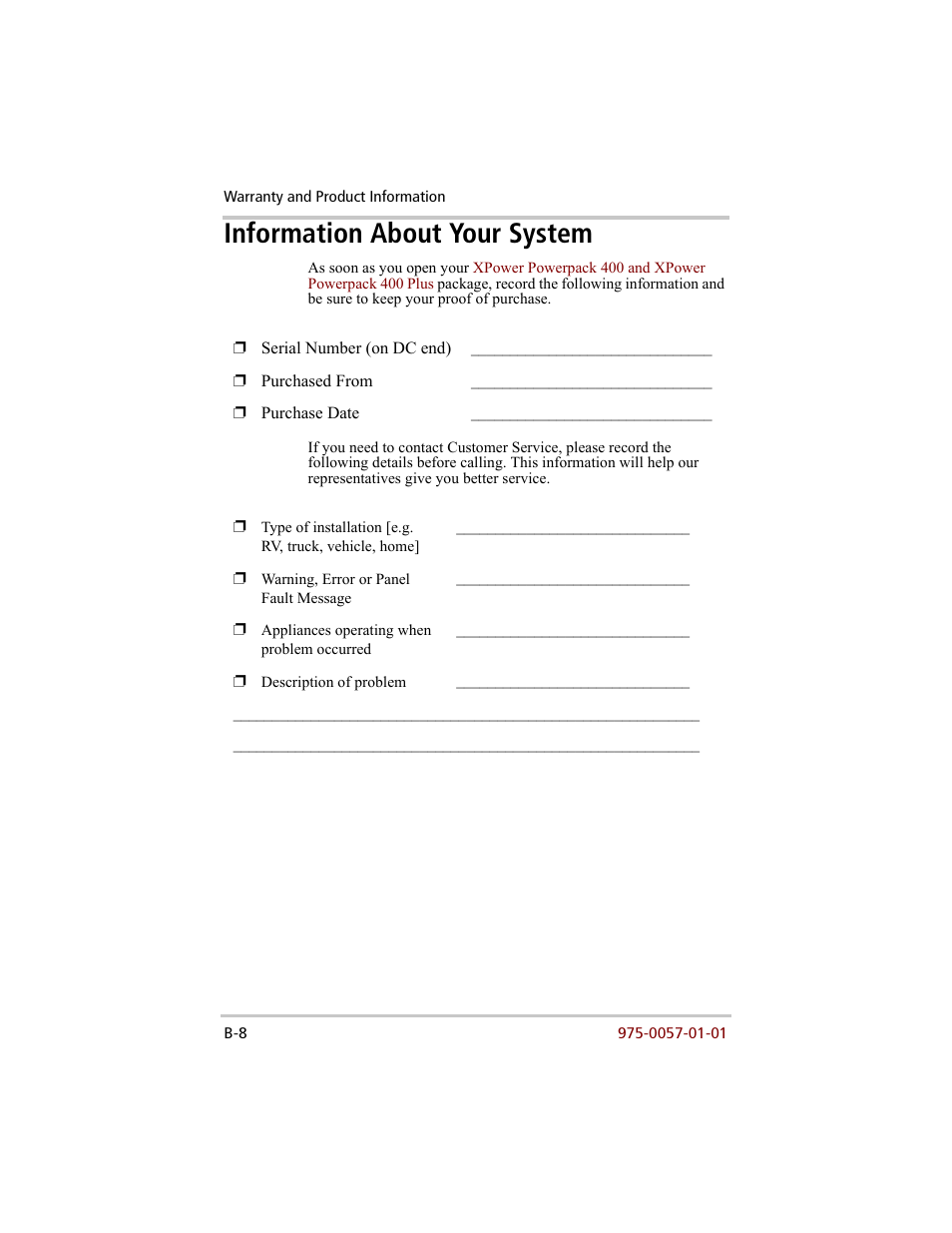 Information, Information about your system” on, Information about your system | Xantrex Technology 200 User Manual | Page 76 / 76