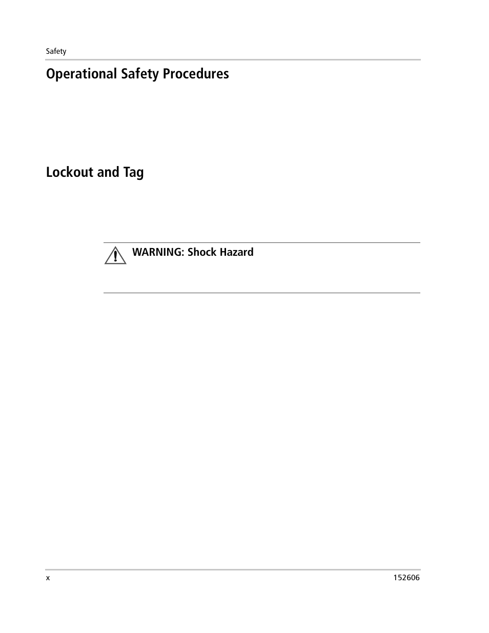 Operational safety procedures, Lockout and tag, Warning: shock hazard | Xantrex Technology PV225S-480-P User Manual | Page 12 / 86