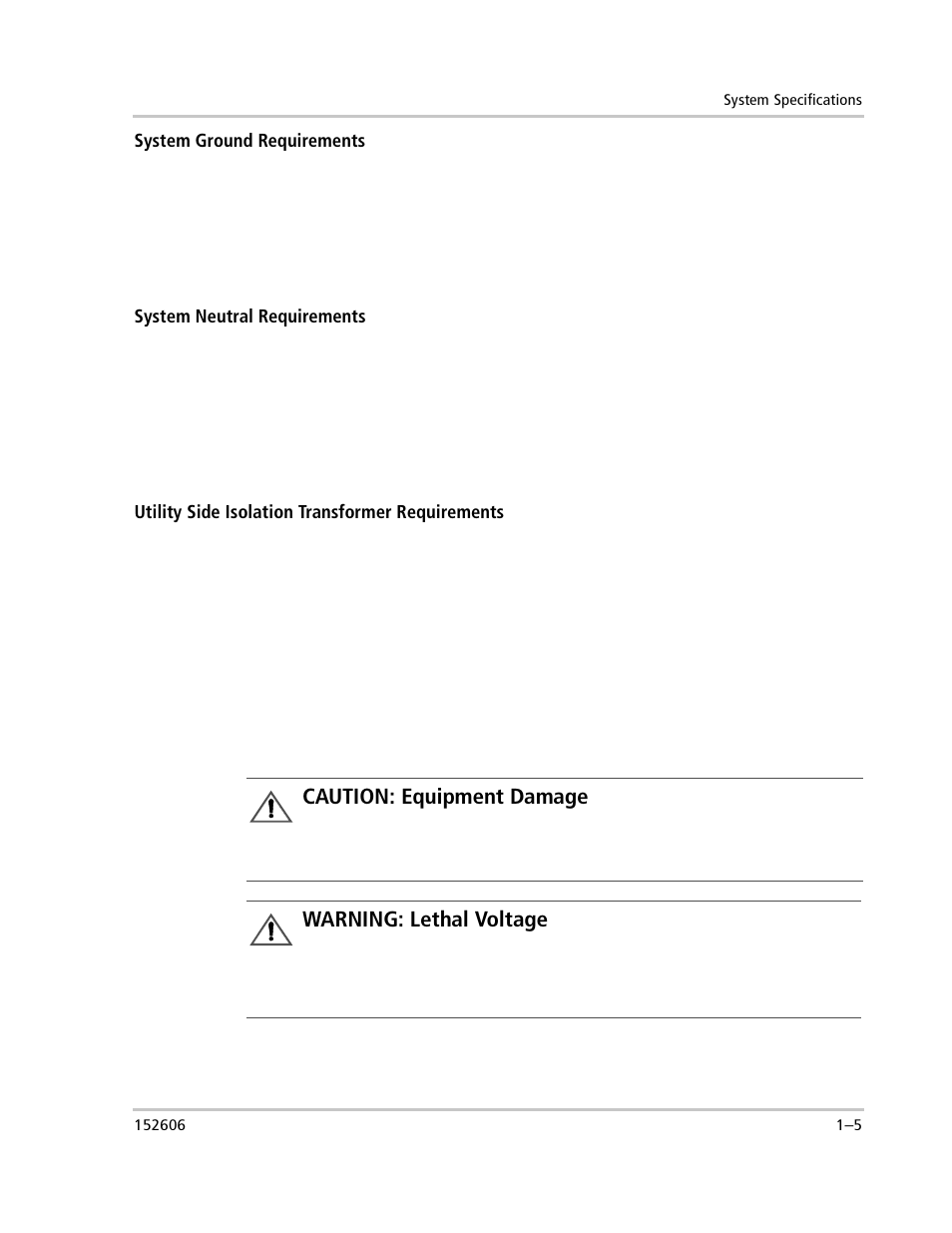 Caution: equipment damage, Warning: lethal voltage | Xantrex Technology PV225S-480-P User Manual | Page 25 / 86