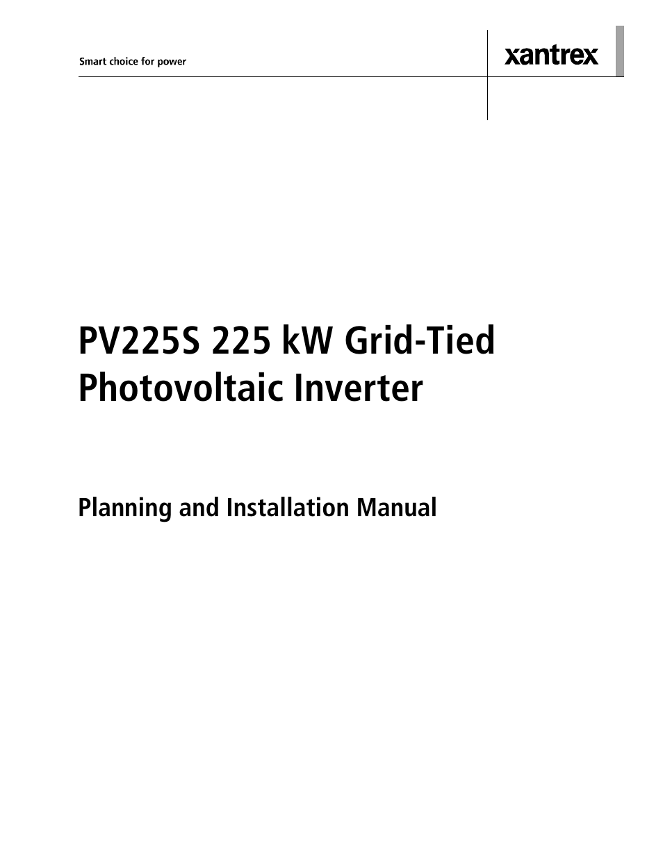 Xantrex Technology PV225S-480-P User Manual | Page 3 / 86