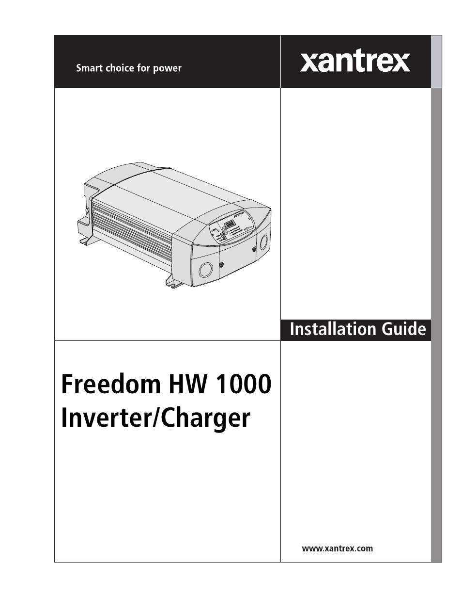 Xantrex Technology FREEDOM HW 1000 User Manual | 52 pages