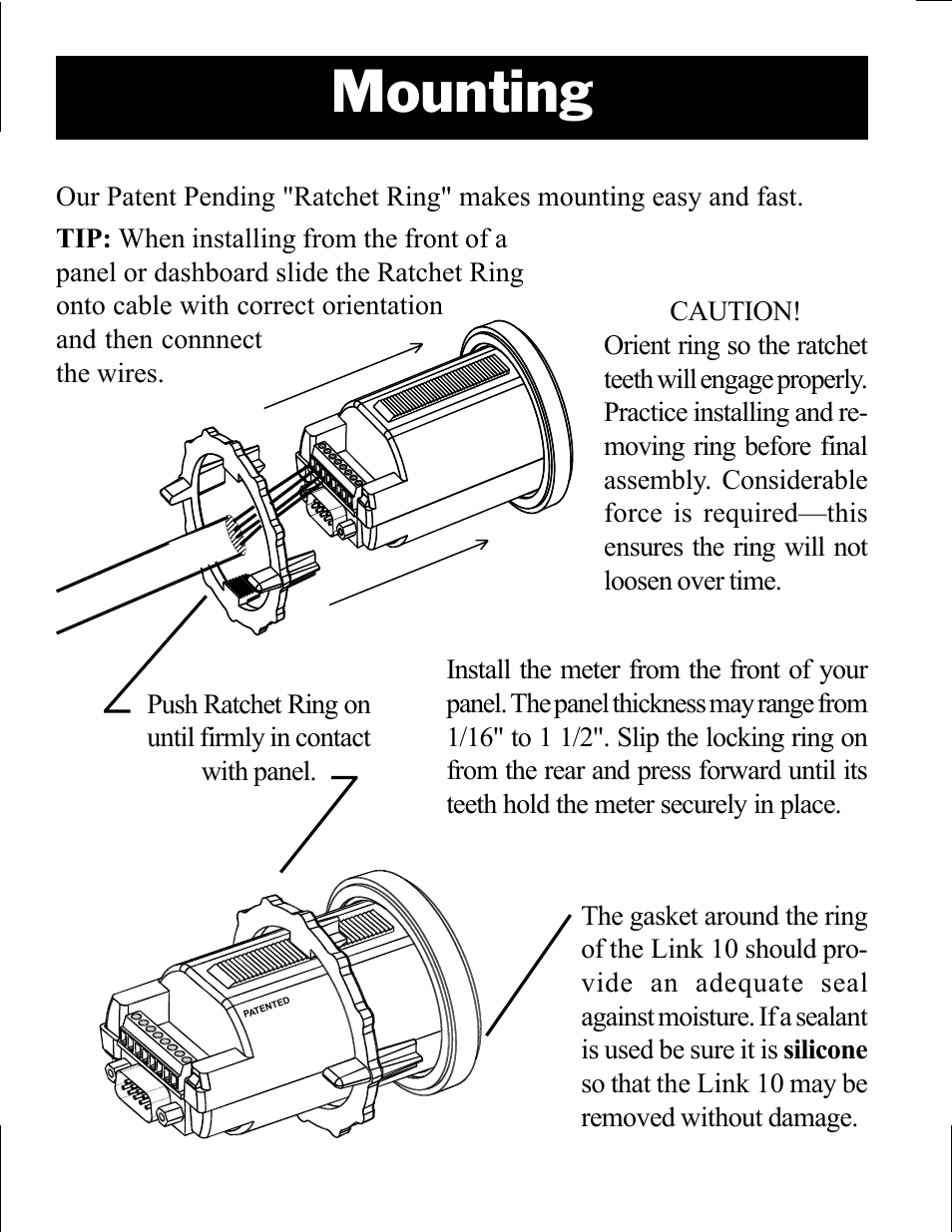 Mounting | Xantrex Technology LINK 10 User Manual | Page 10 / 60