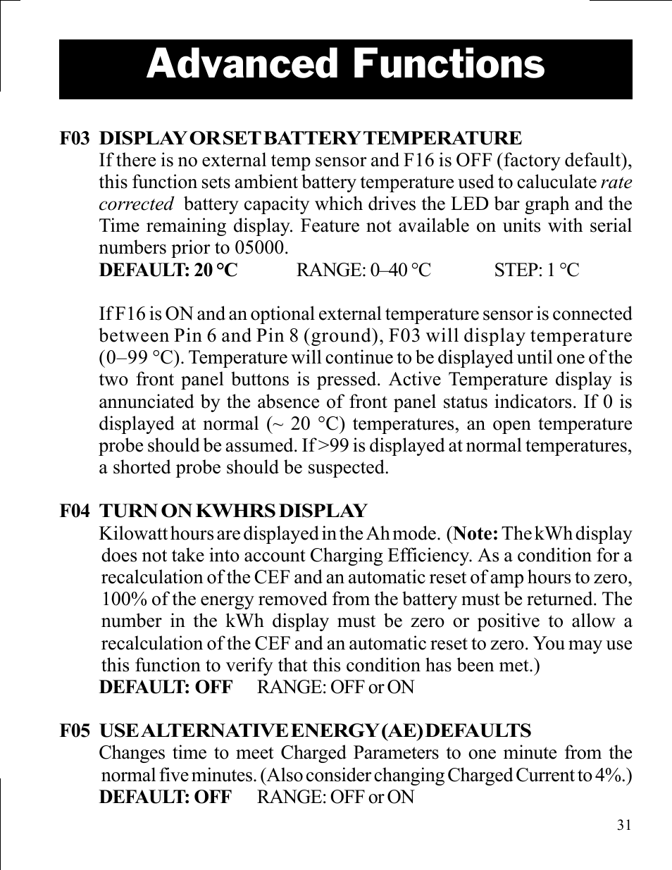 Advanced functions | Xantrex Technology LINK 10 User Manual | Page 31 / 60